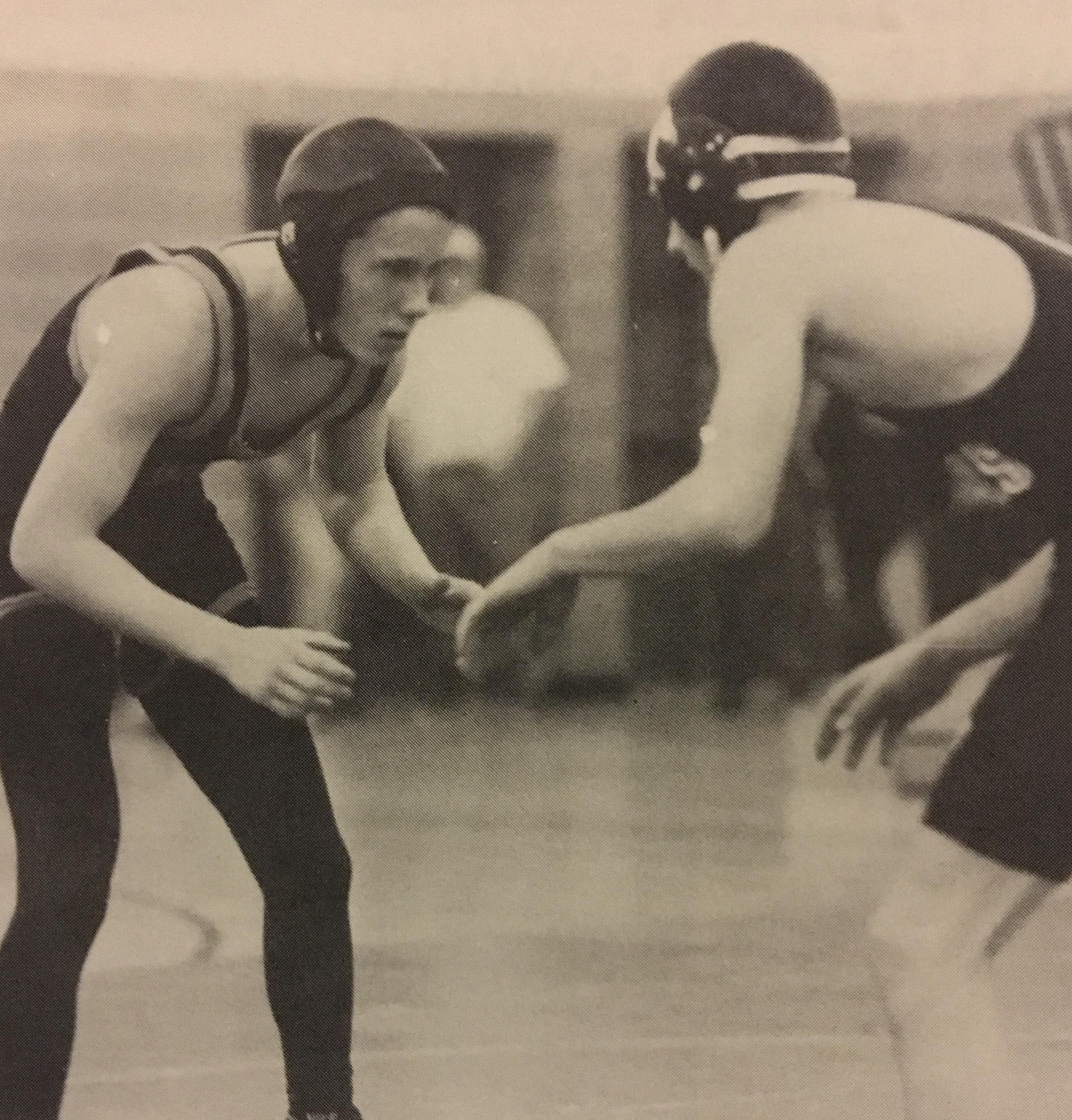 Troy Guenther locks in on his opponent.