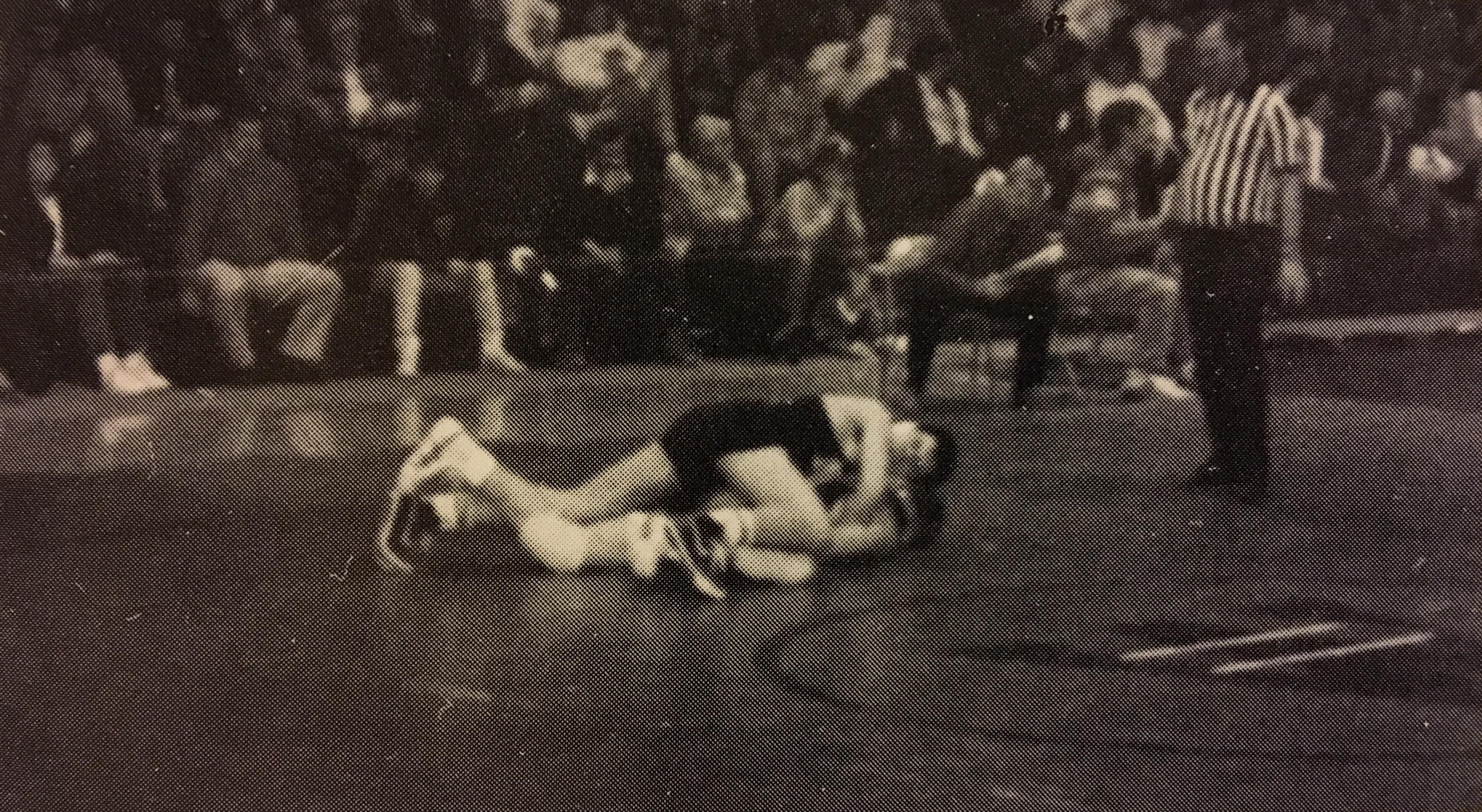Jim Powell in Control of an Independence Wrestler.