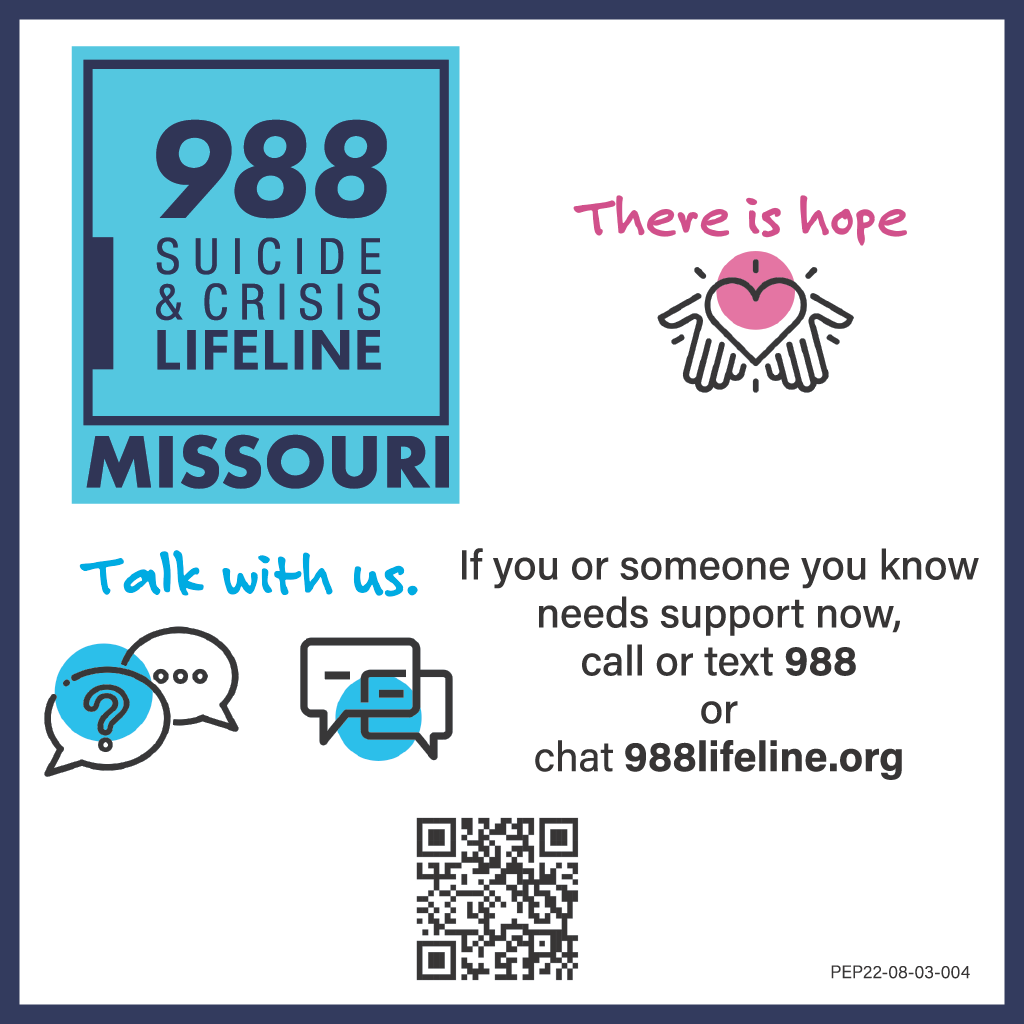 988 Suicide Hotline Graphic
