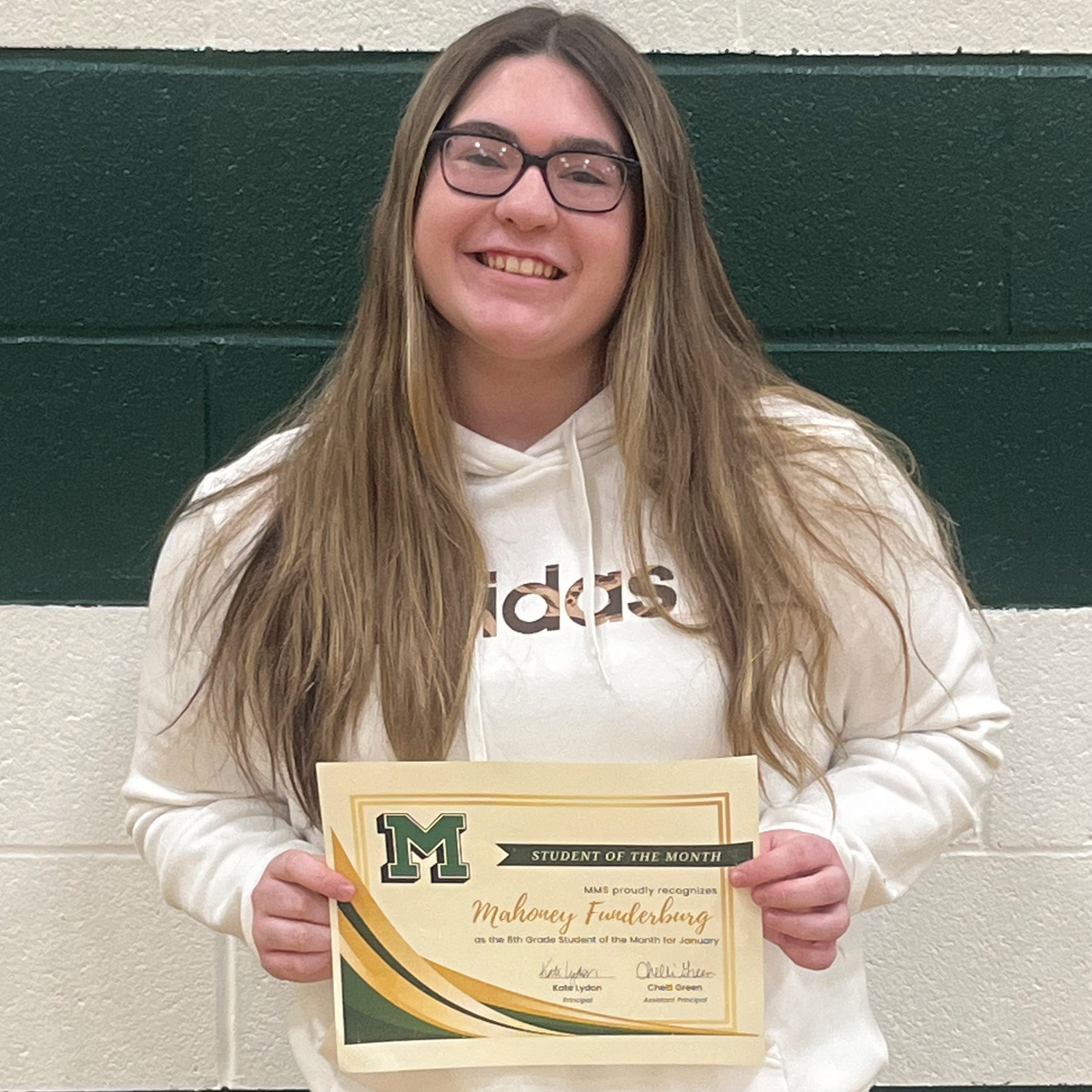 Mahoney - MMS 8th Grade January Student of the Month