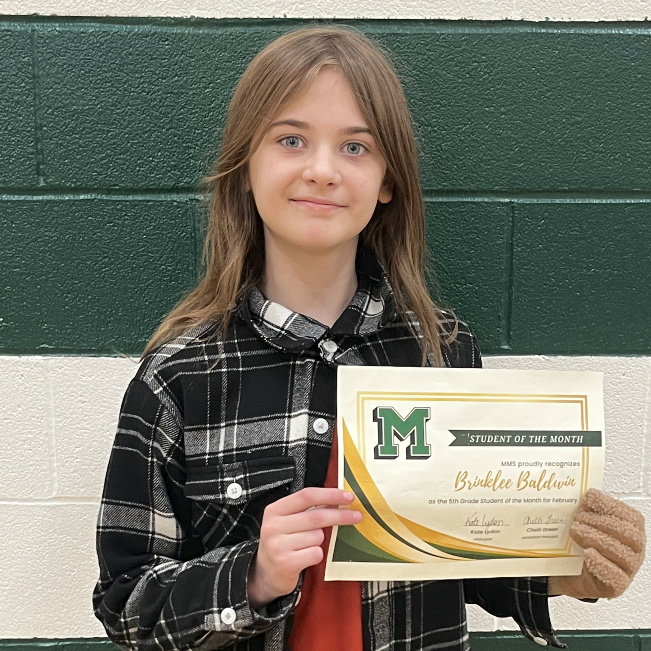 Brinklee - MMS 5th Grade February Student of the Month