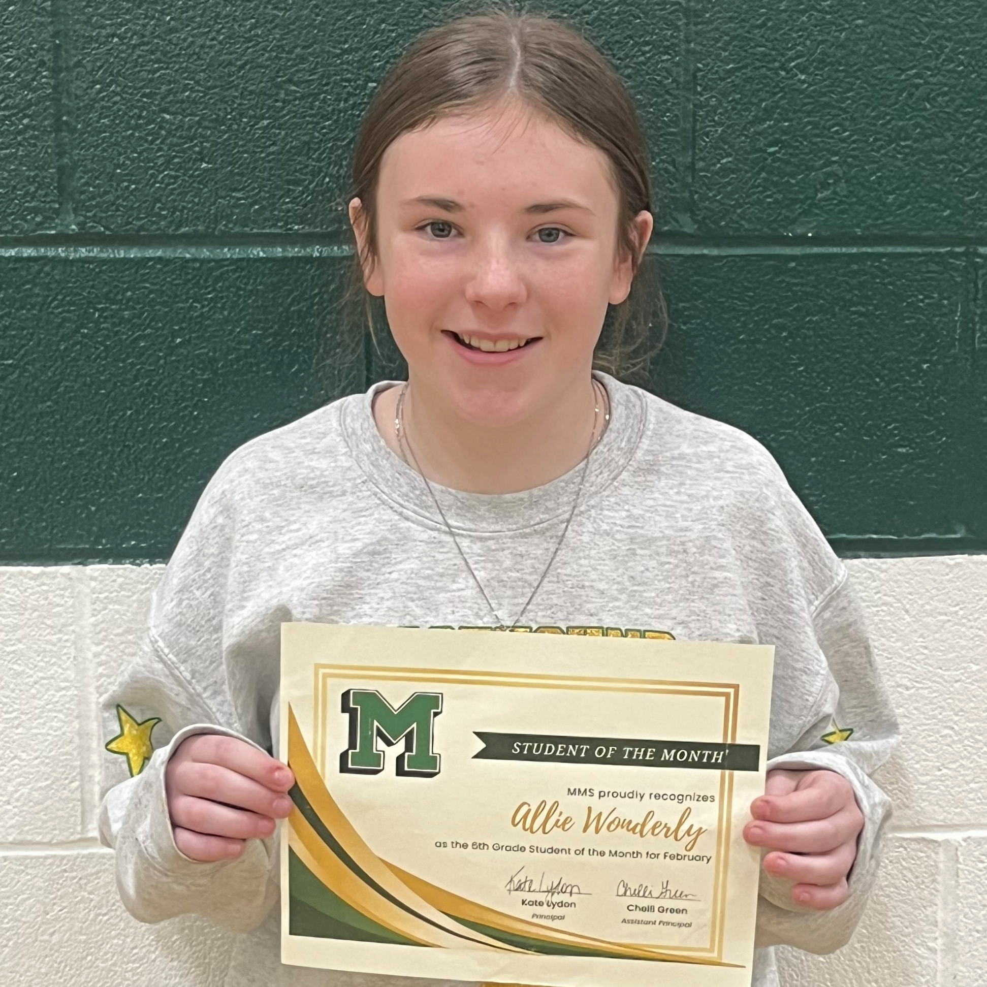 Allie - MMS 6th Grade February Student of the Month