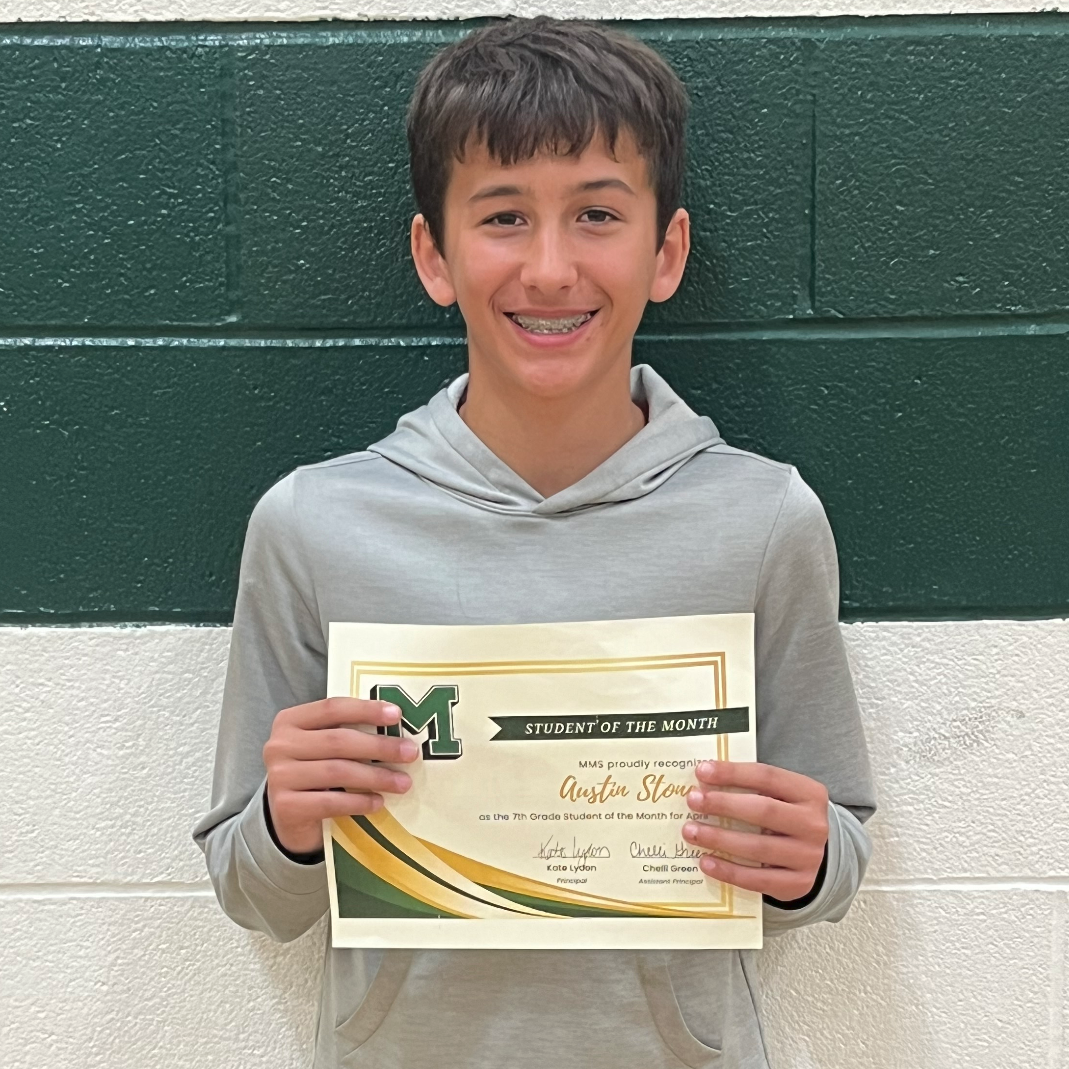Austin - MMS 7th Grade April Student of the Month