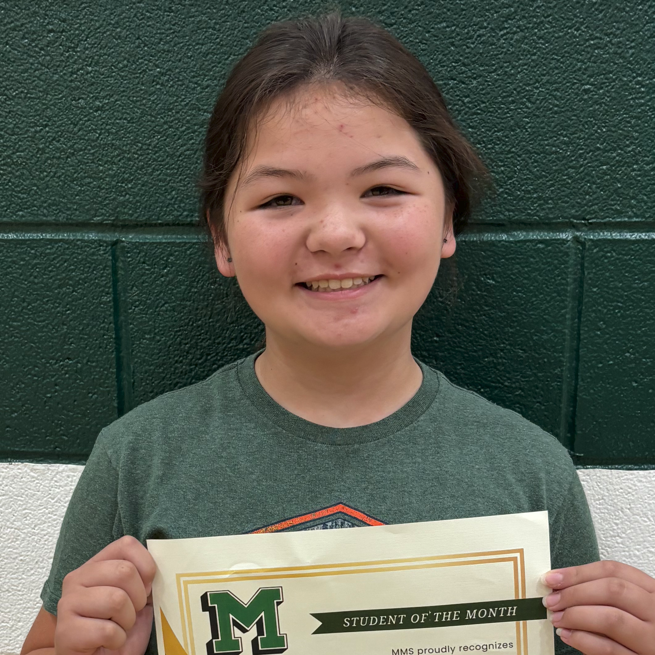 Madi - MMS 6th Grade September Student of the Month