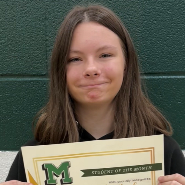 Kymber - MMS 8th Grade September Student of the Month