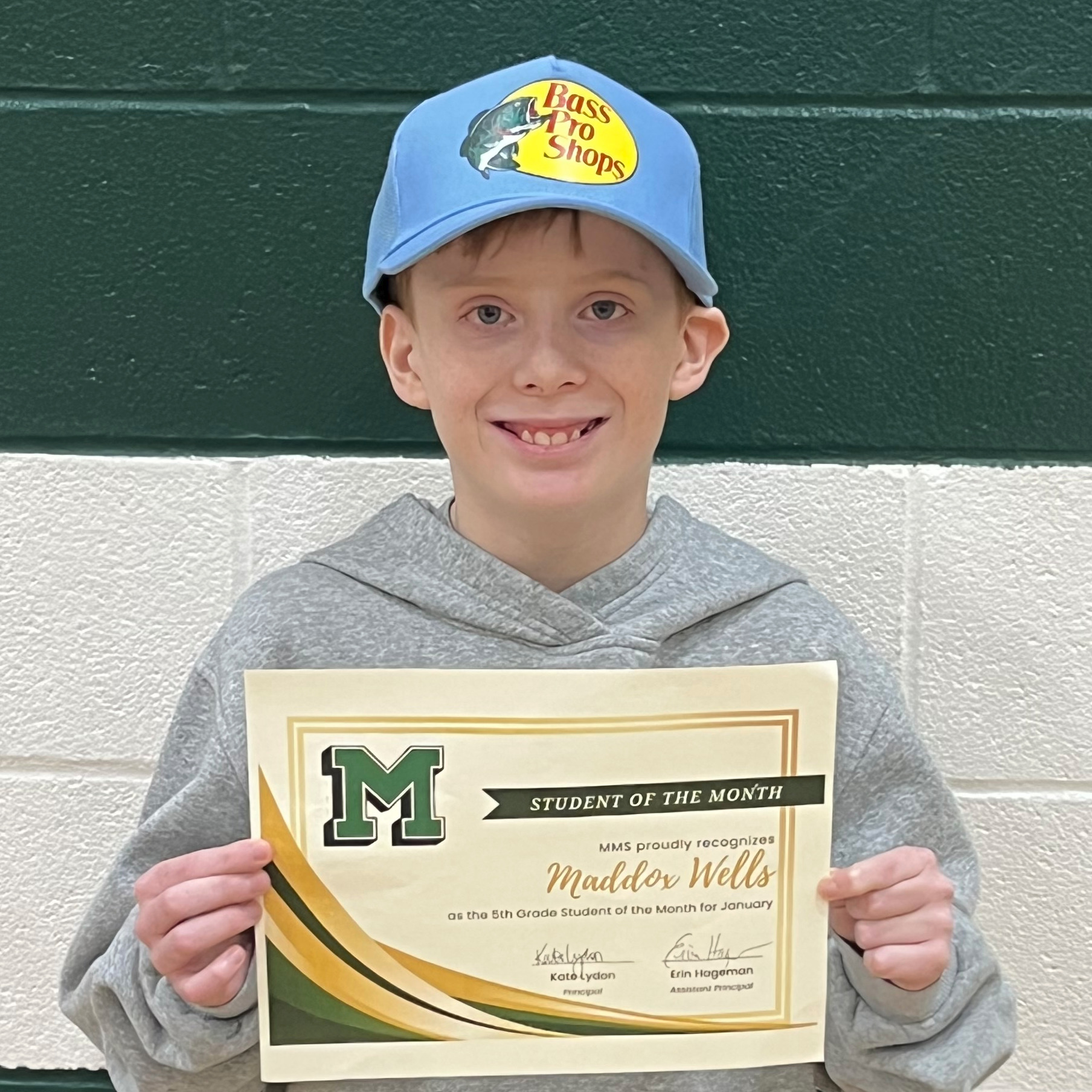 Maddox - MMS 5th Grade January Student of the Month