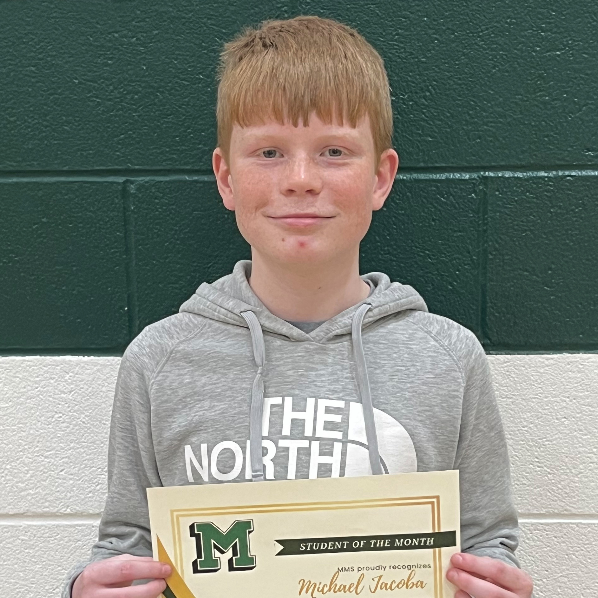 Michael - MMS 7th Grade January Student of the Month