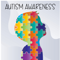 Autism Awareness puzzle child profile
