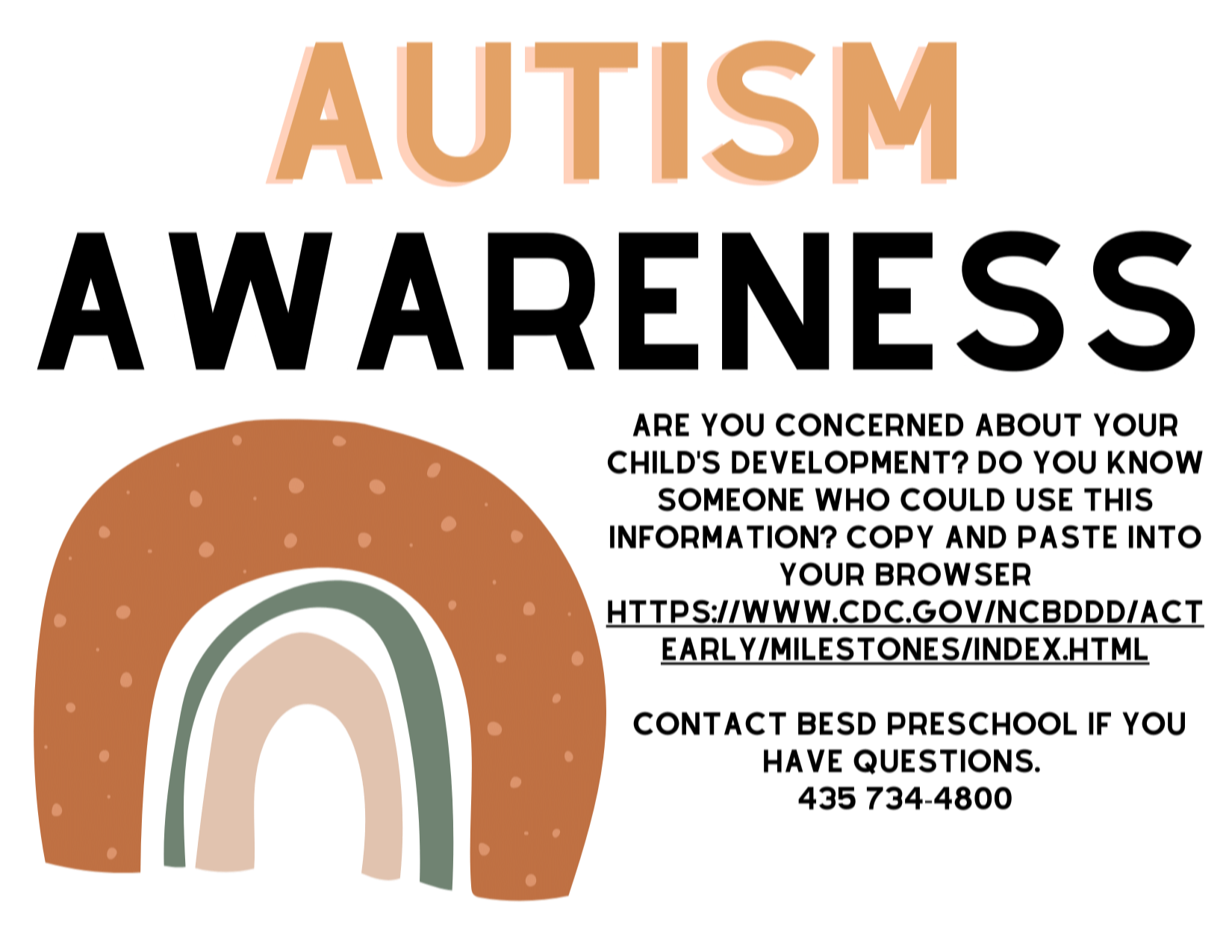Picture that says Autism Awareness