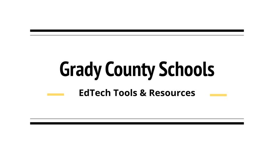 GCS EdTech Tools & Resources