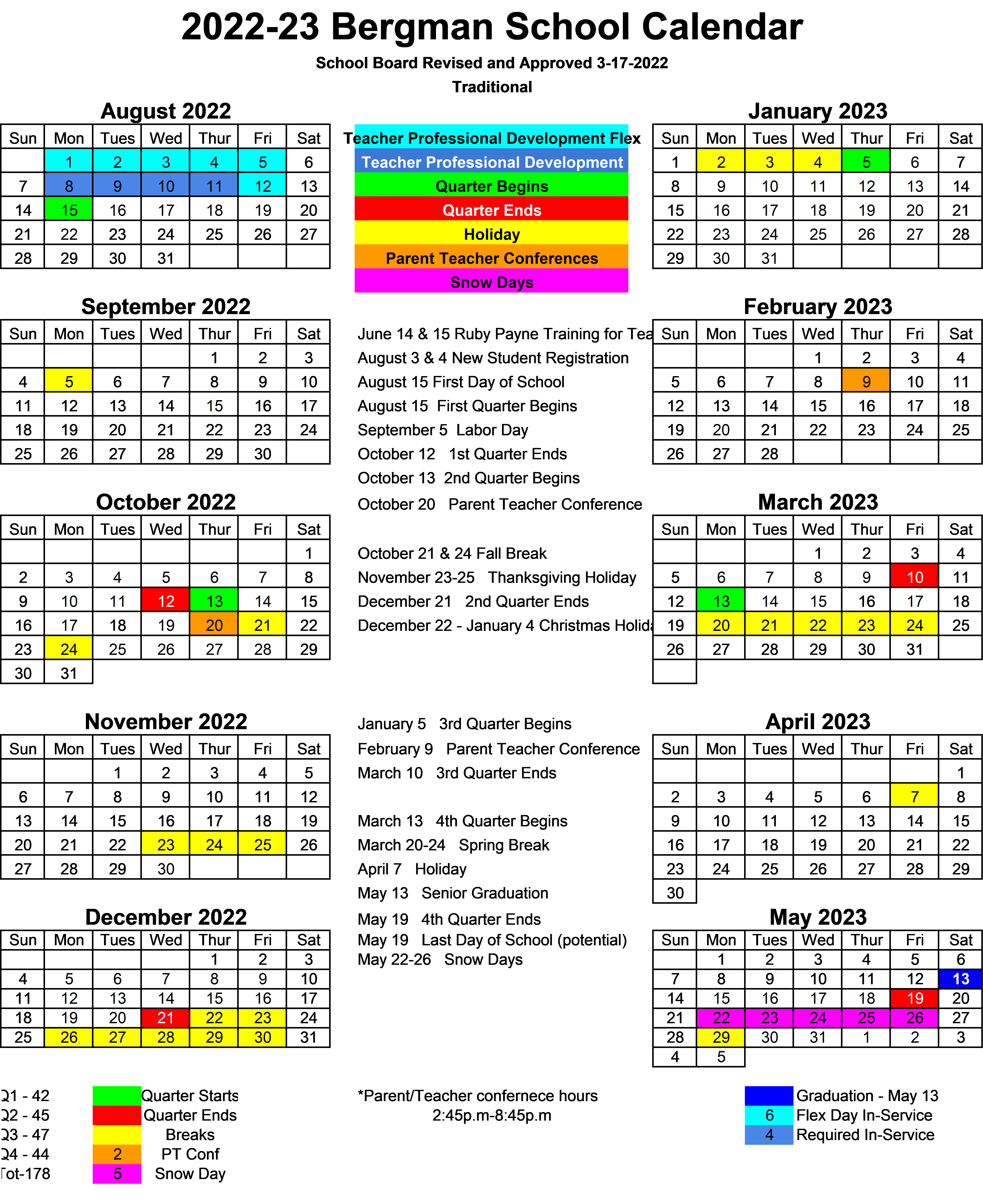 2022-23 Calendar