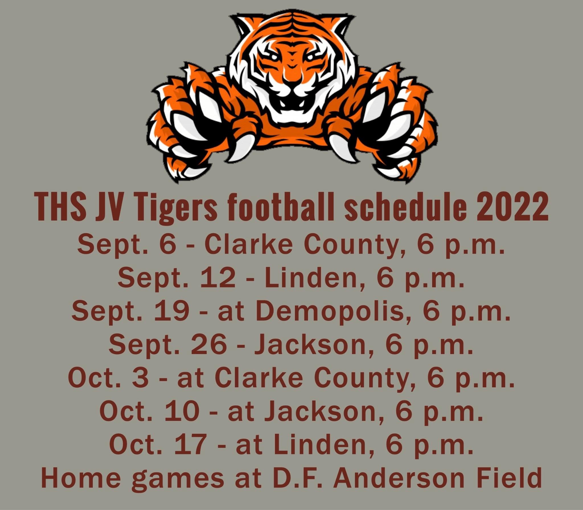 THS JV football schedule 2022