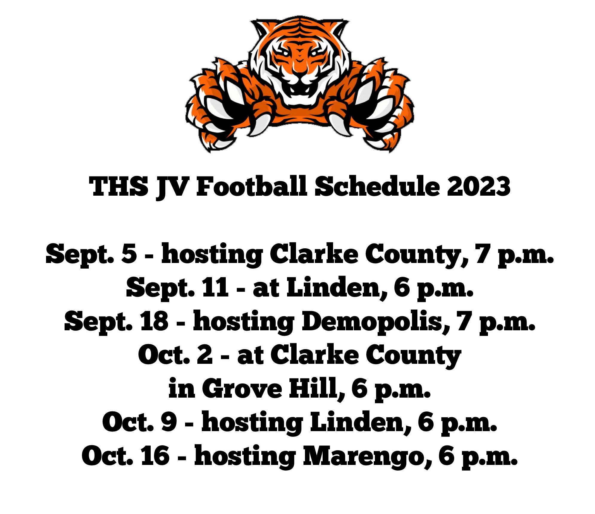 2023 THS JV football schedule