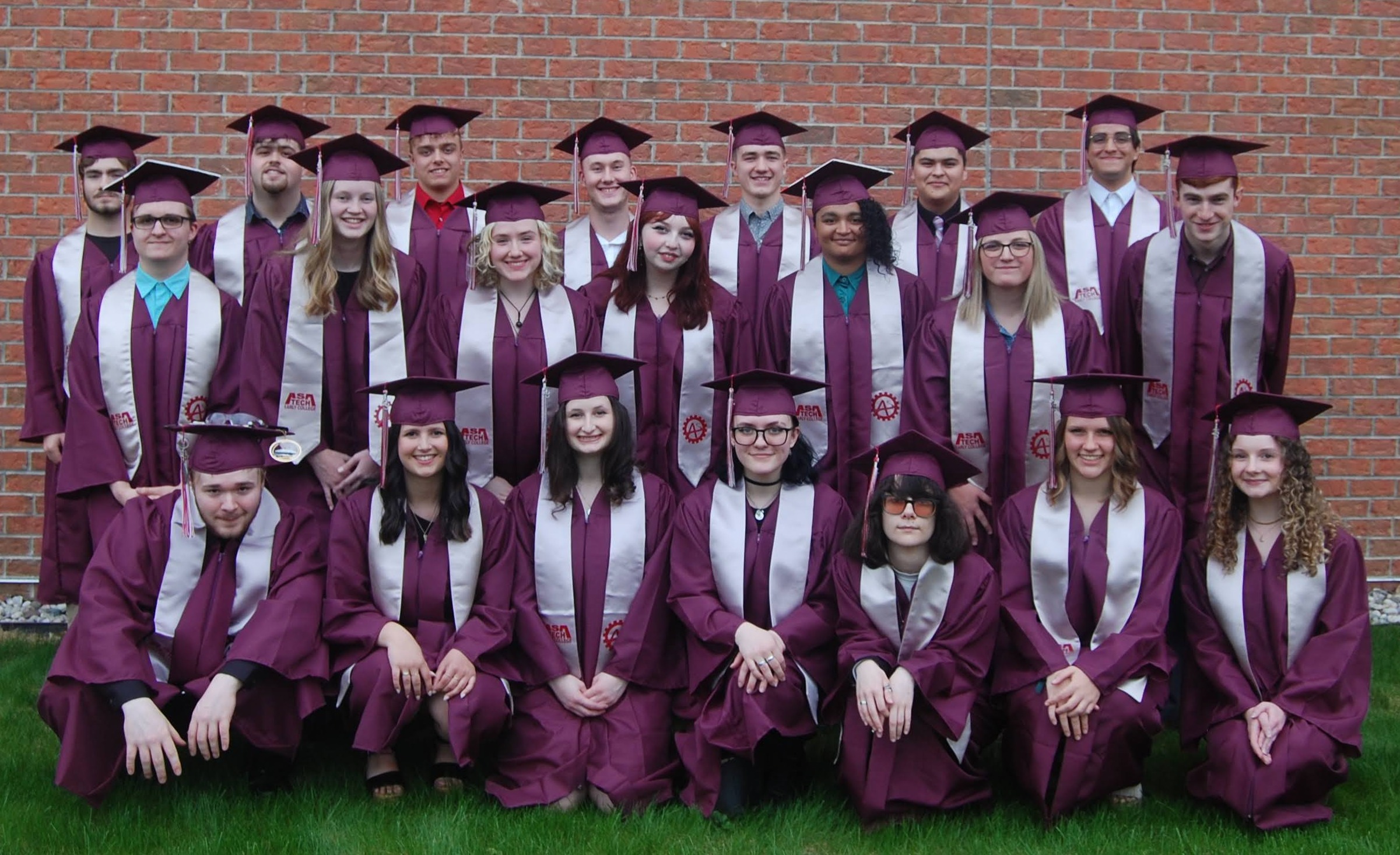 group of students in caps and gowns