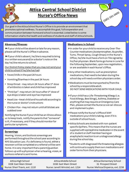 Nurses Office News