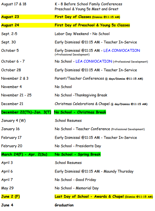2022-23 Calendar