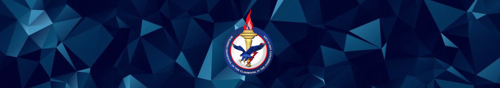 MPS Logo on Blue Geometric Background