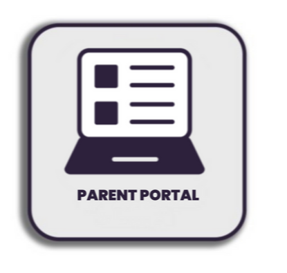 Parent Portal with image of open laptop 