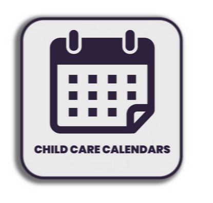 Child Care Calendars with image of a calendar page