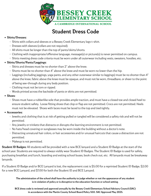 Student Dress Code