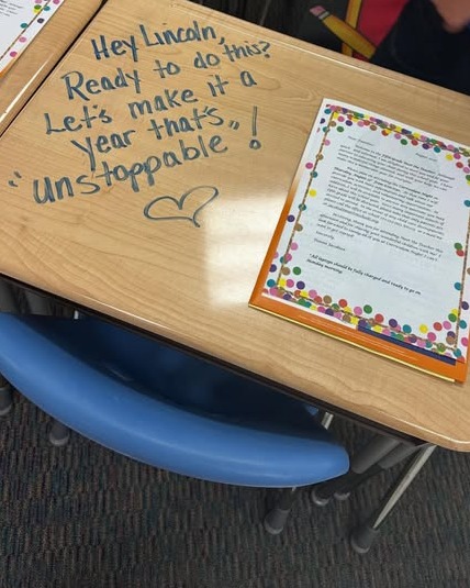 Mrs. Jacobsen's desk message