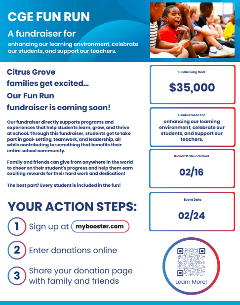 Details for participating in the Fun Run