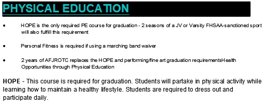 freshmen pe electives