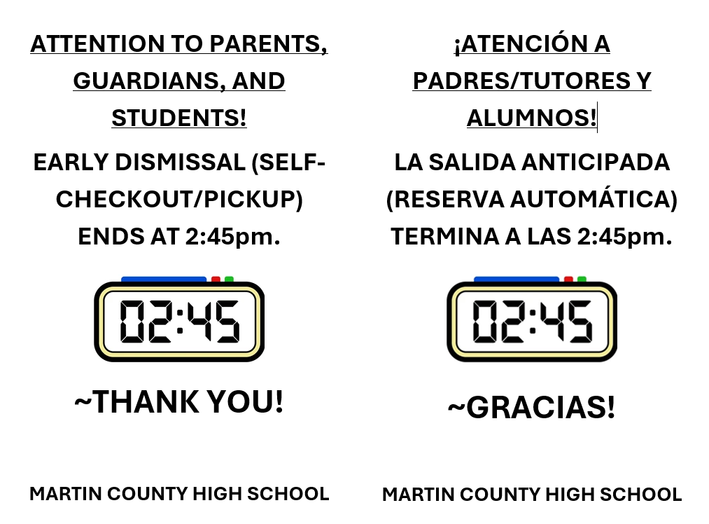 MCHS Early Dismissal