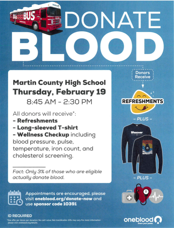 MCHS Blood Drive Sponsored by HOSA