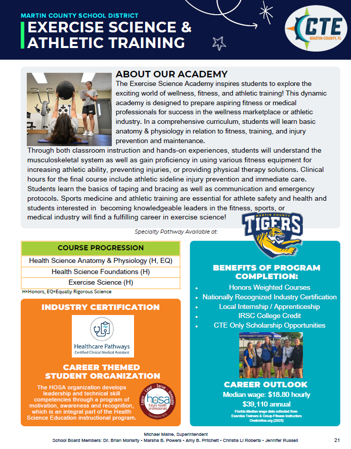 CTE Exercise Science & Athletic Training