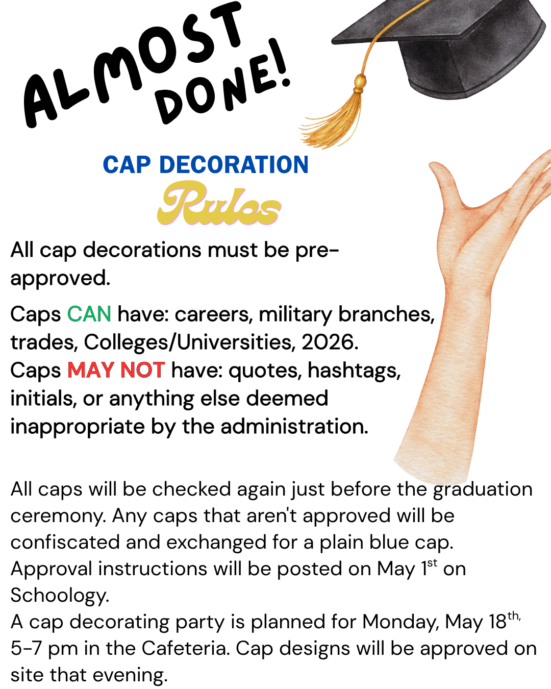 MCHS Cap Decoration Rules