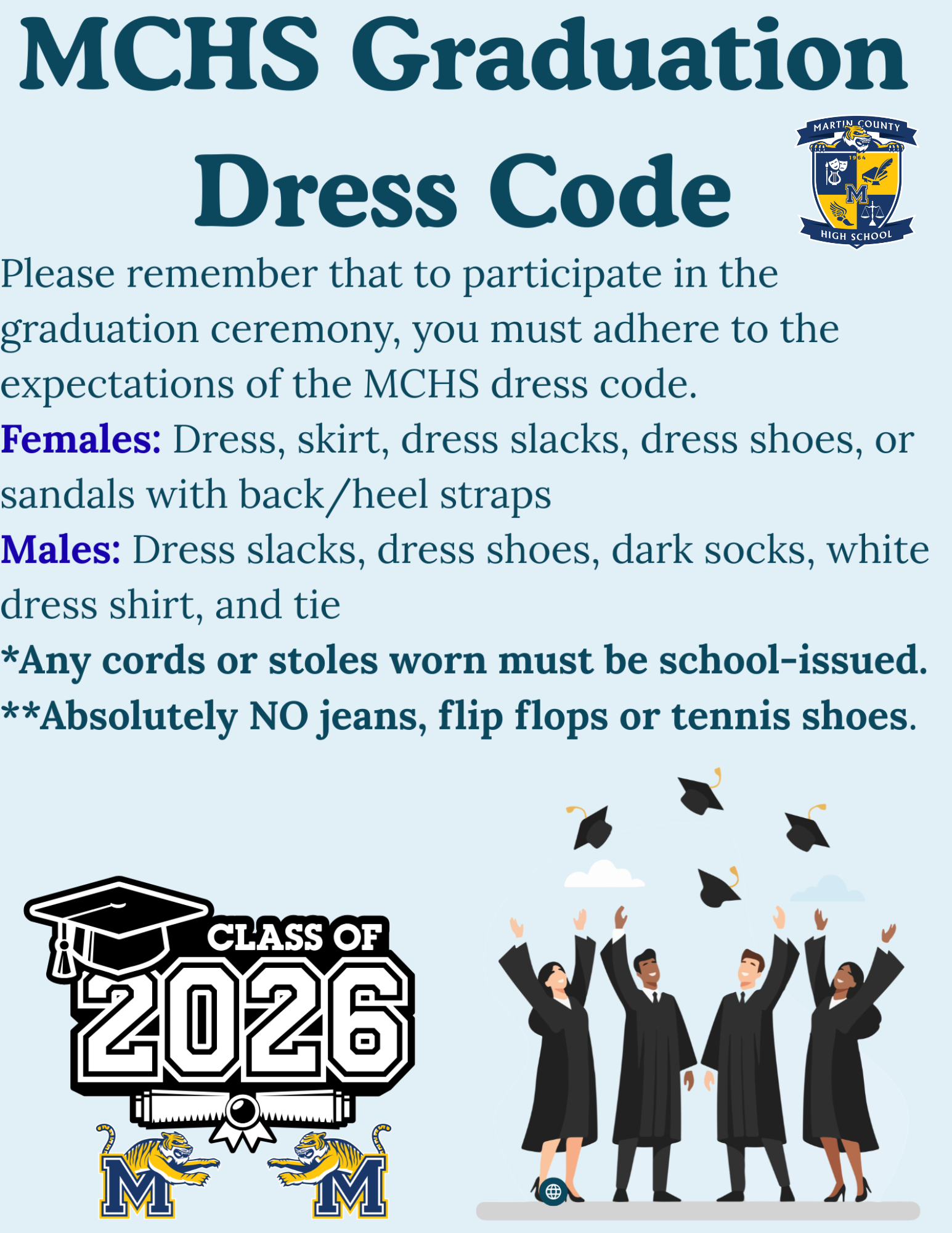 MCHS Graduation Dress Code