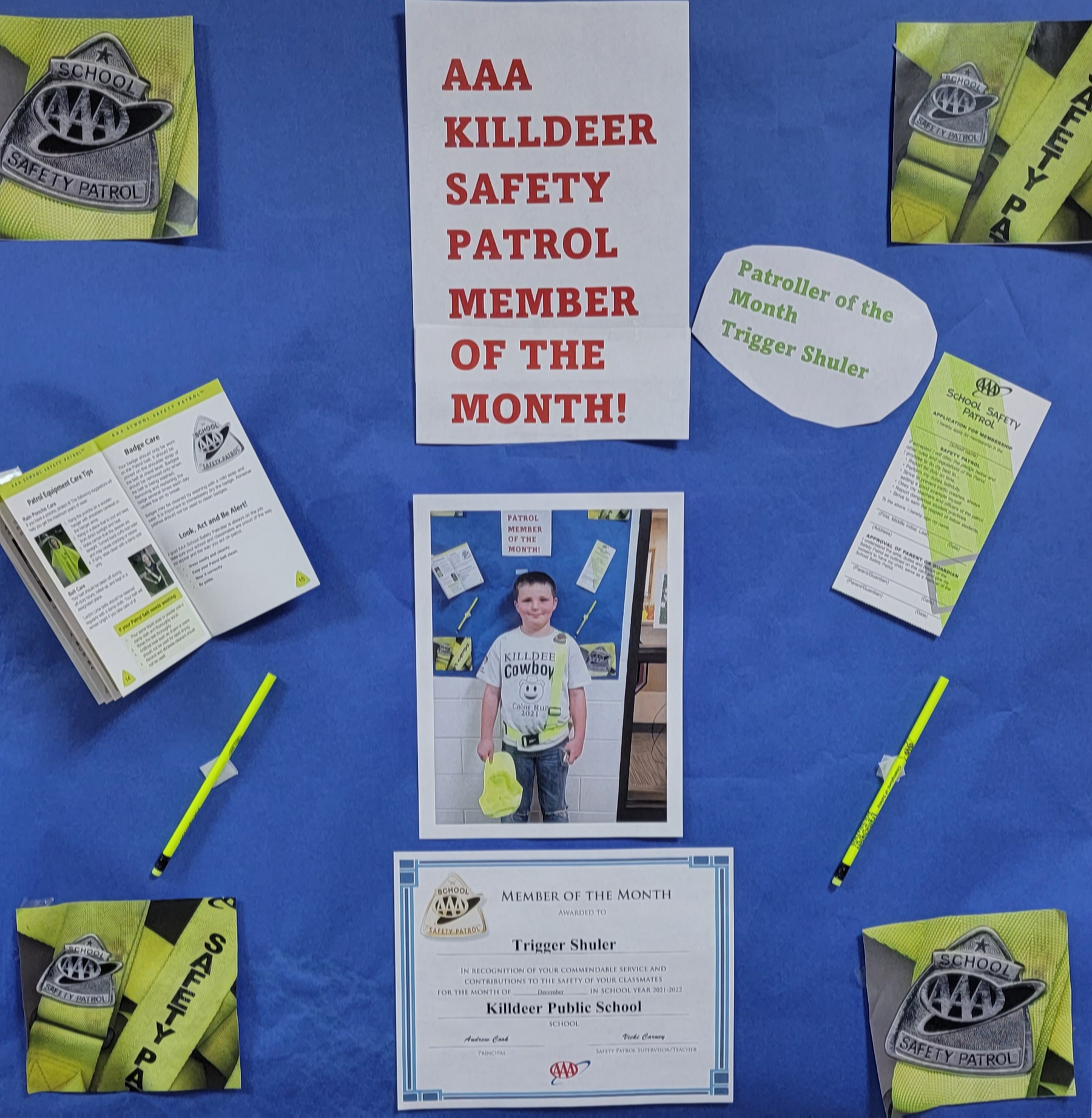 Safety Patrol Member of the Month