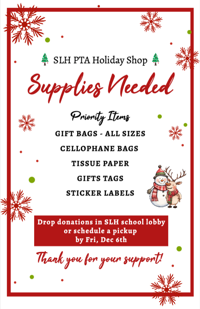 Holiday Shop Donations