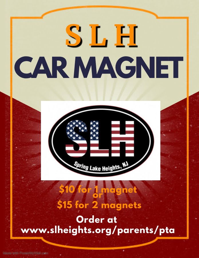 SLH Car Magnet. $10 for 1 magnet, or $15 for 2 magnets. Order at www.slheights.org/parents/pta