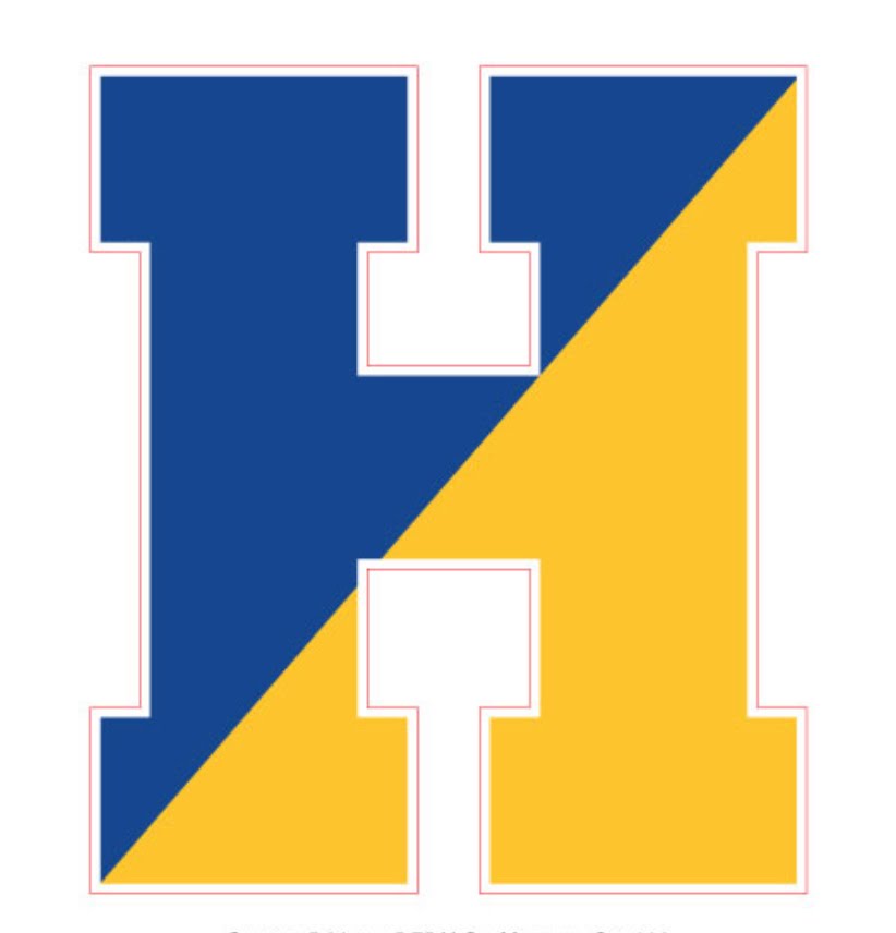 Blue and gold H