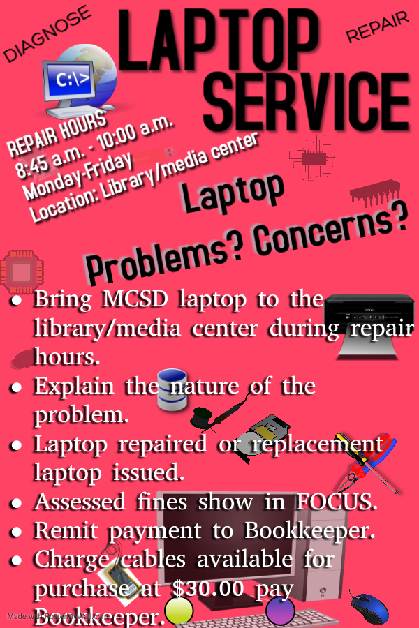 Student Laptop Repair Services Flyer
