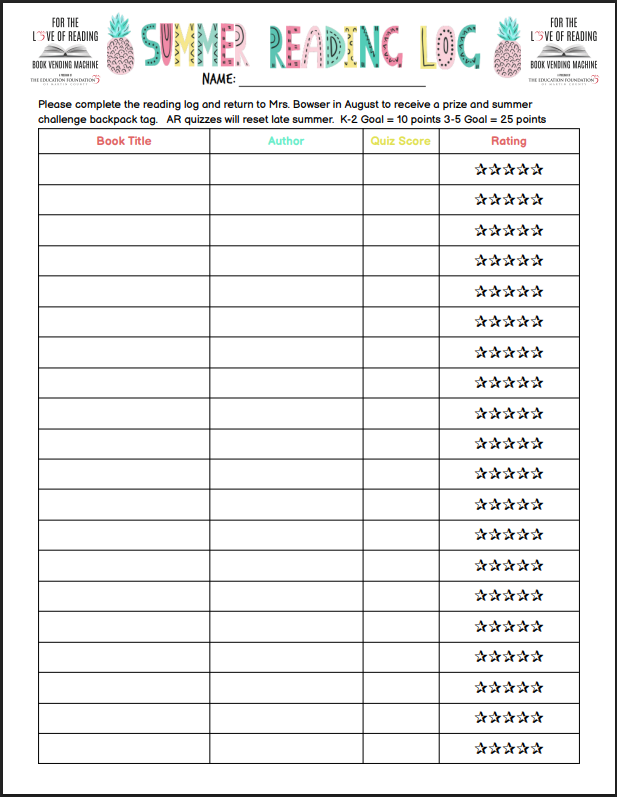 Reading Log