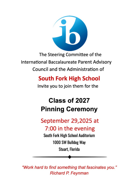 Pinning Ceremony Invitation