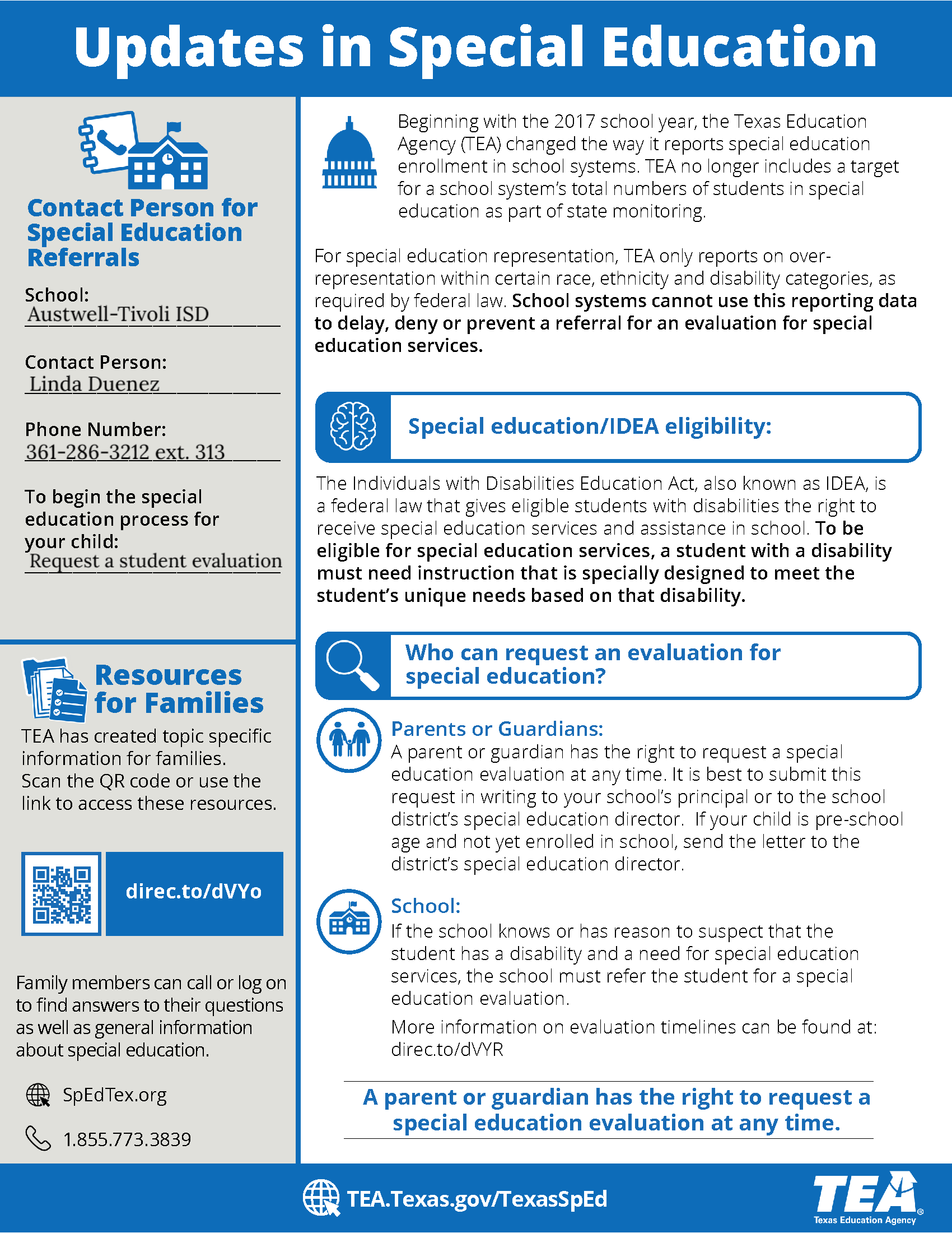 Updates on Special Education