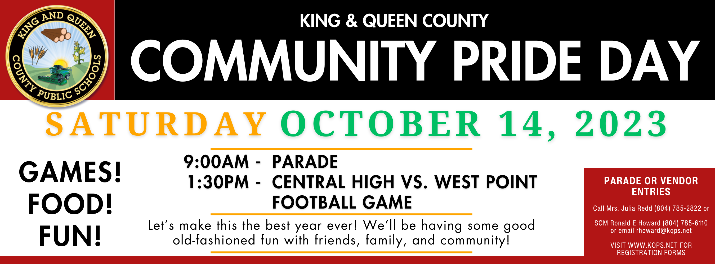 community pride day banner 2023