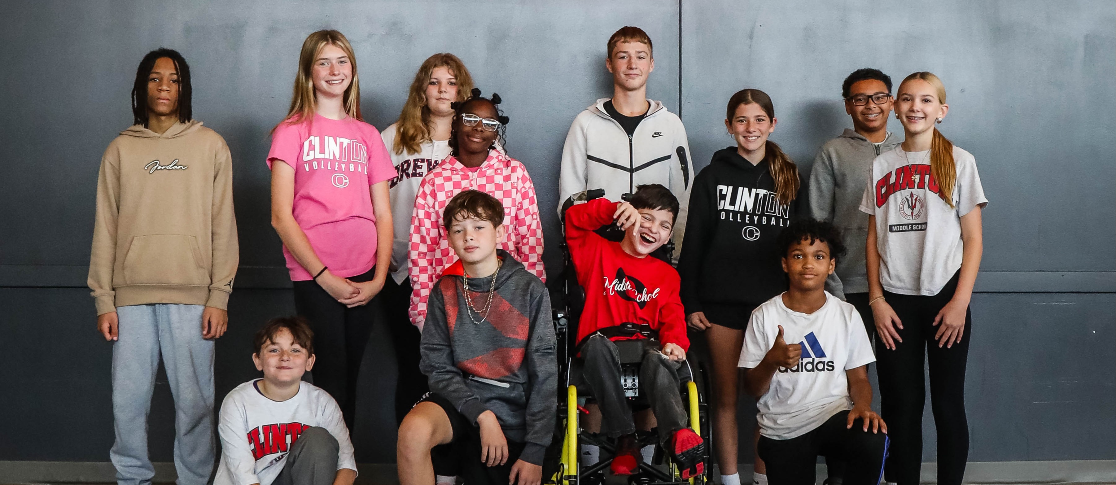 cms students posing for group shot