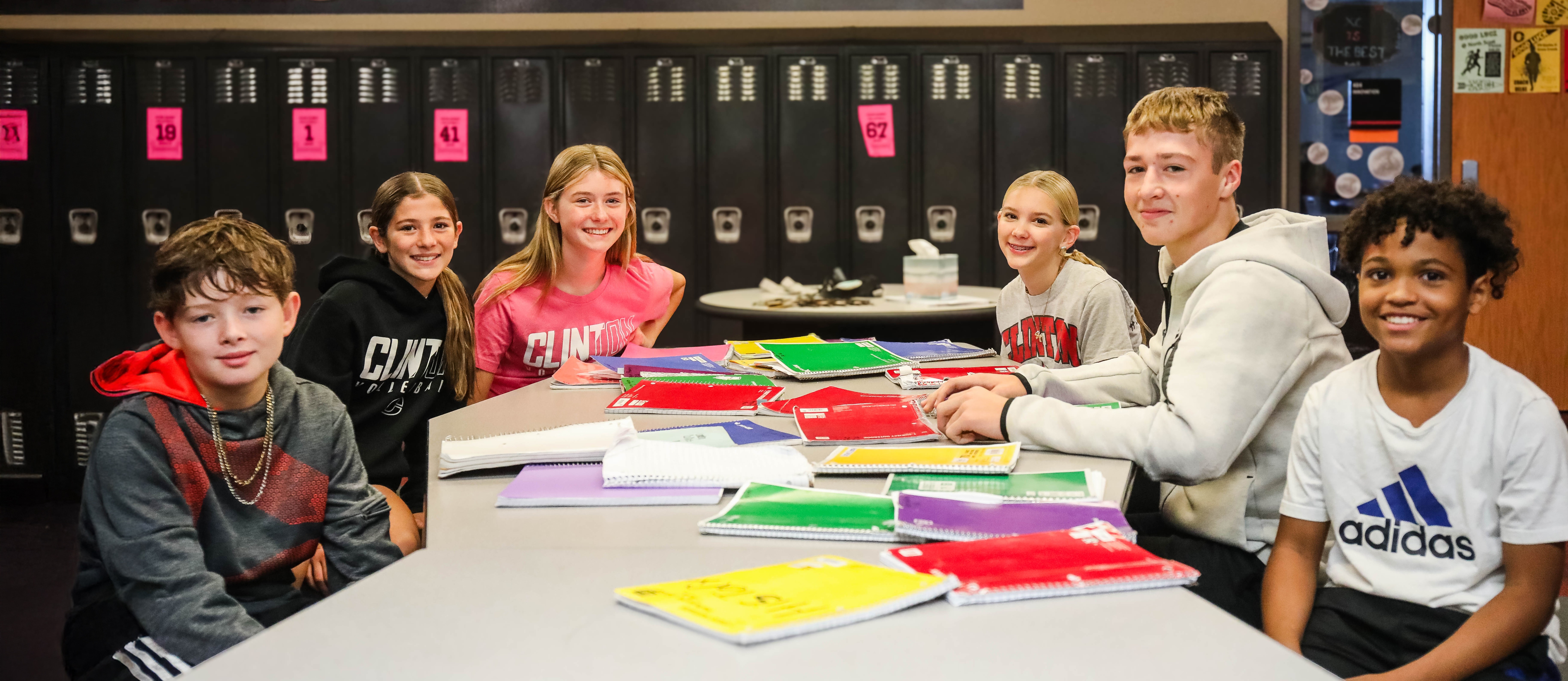 cms students posing for group shot