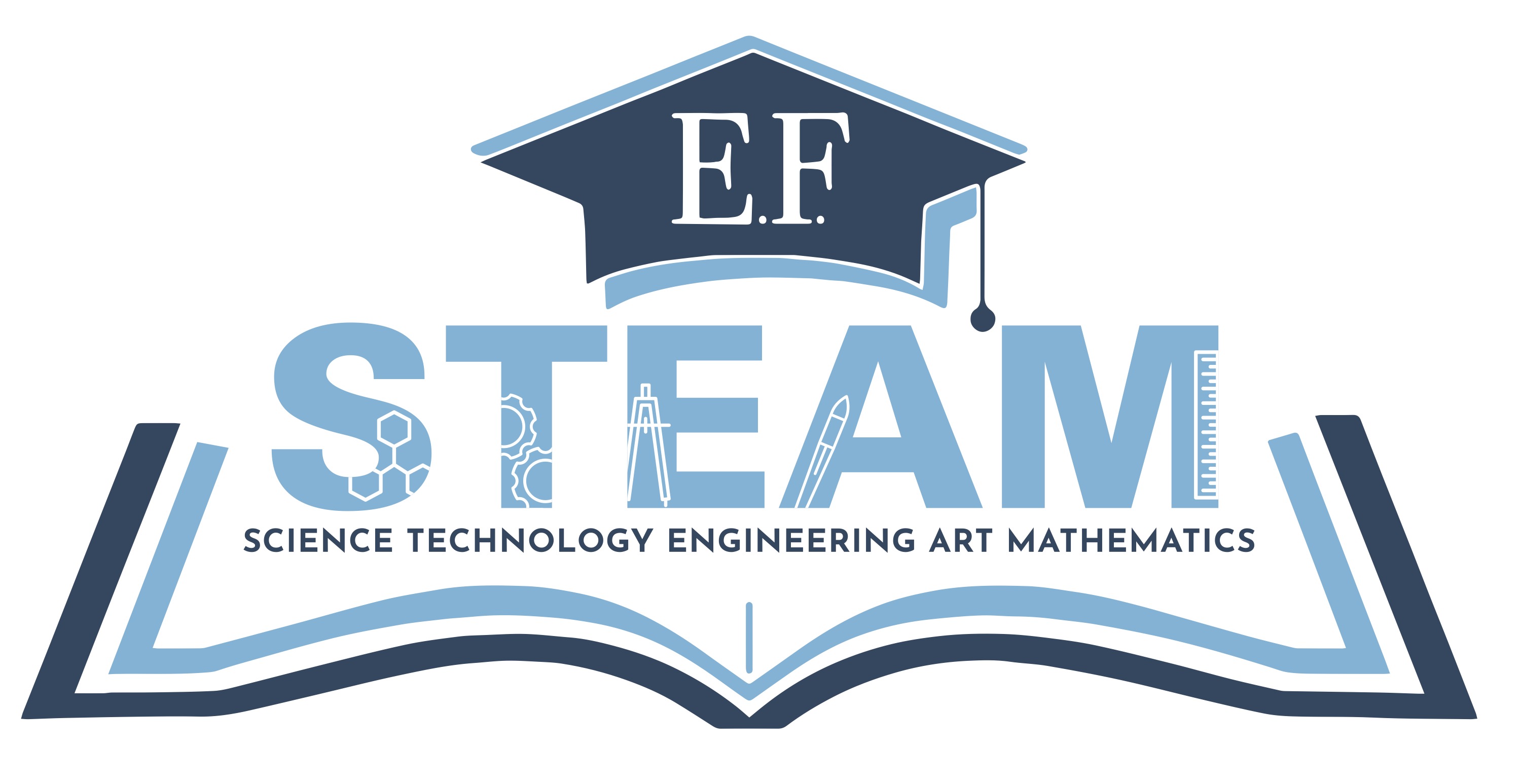 EF STEAM graduation cap logo