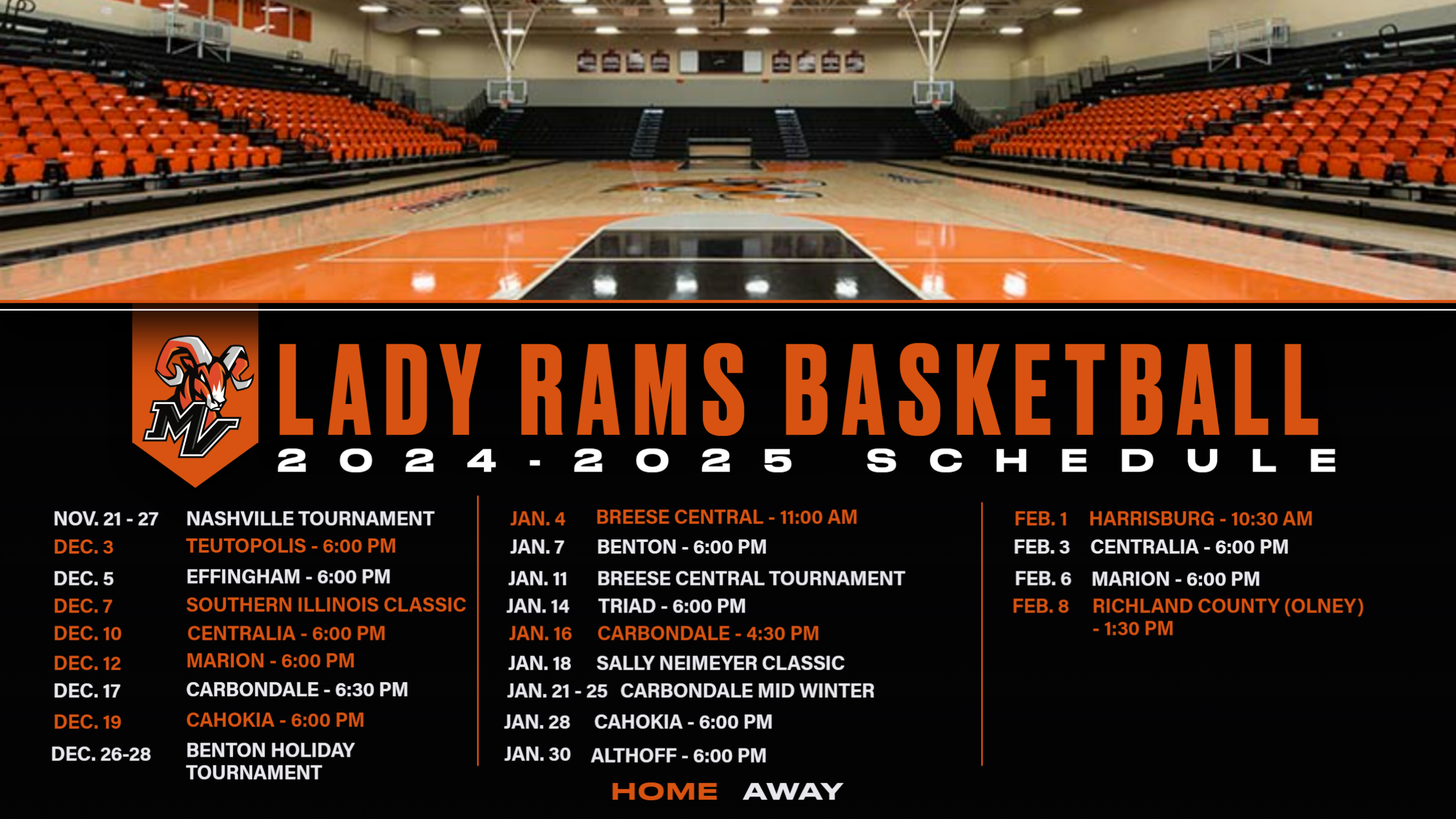 Girls Basketball Schedule