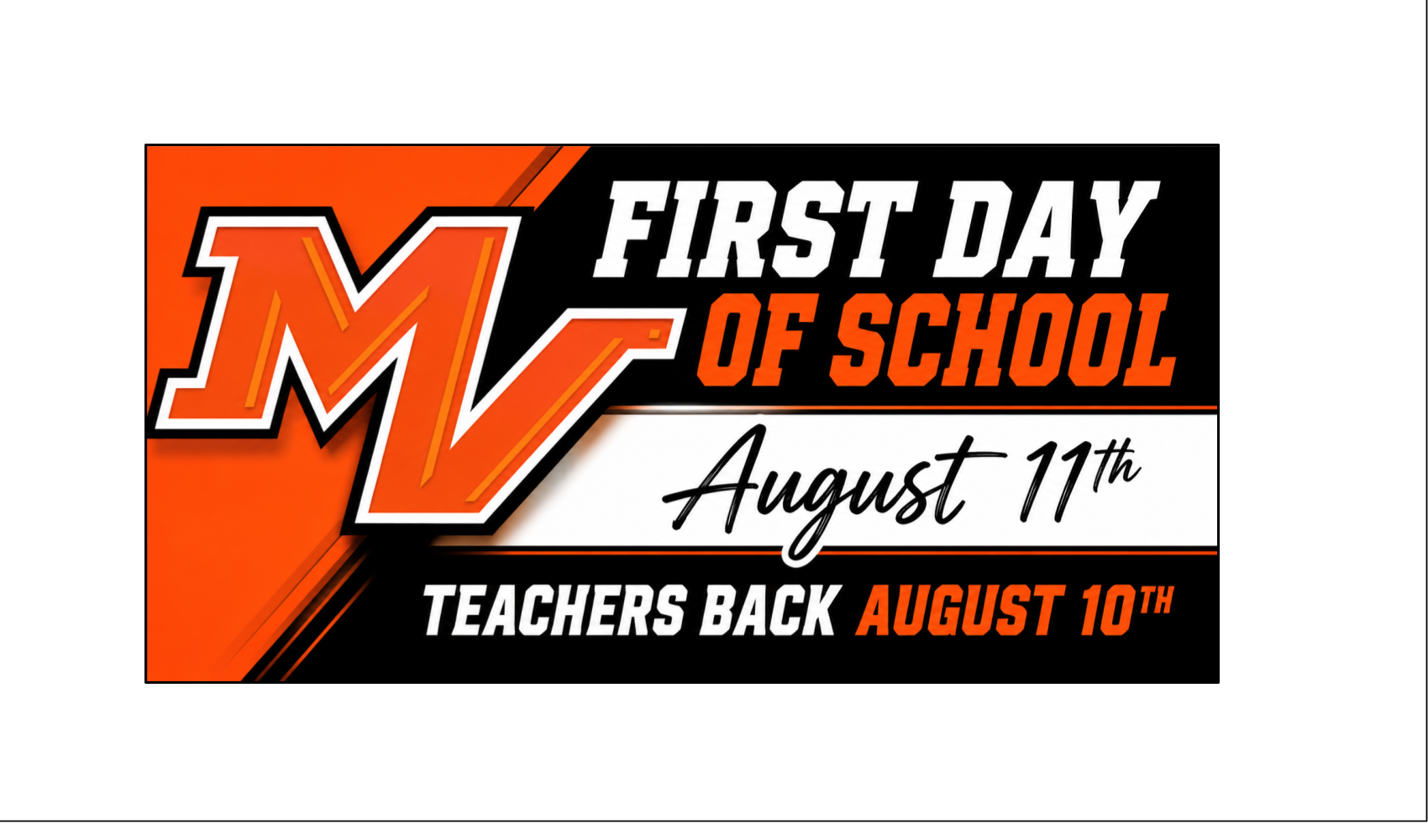 School starts August 11th for students