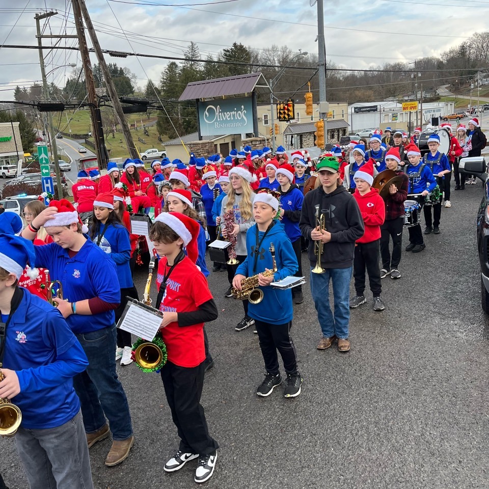 BMS Band Students Marching