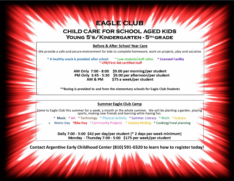 Eagle Club Flyer