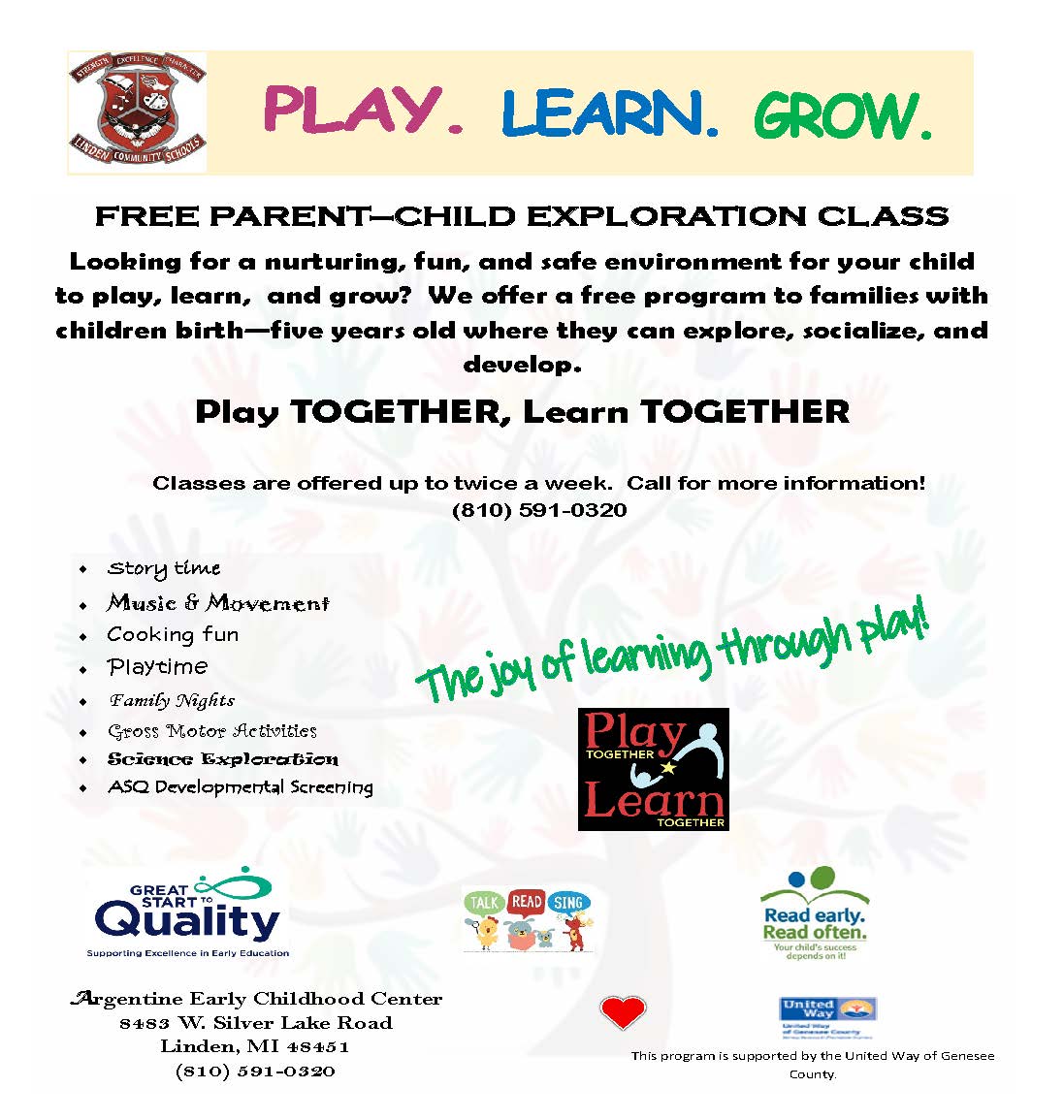 Information for the Parent/ Child Program 