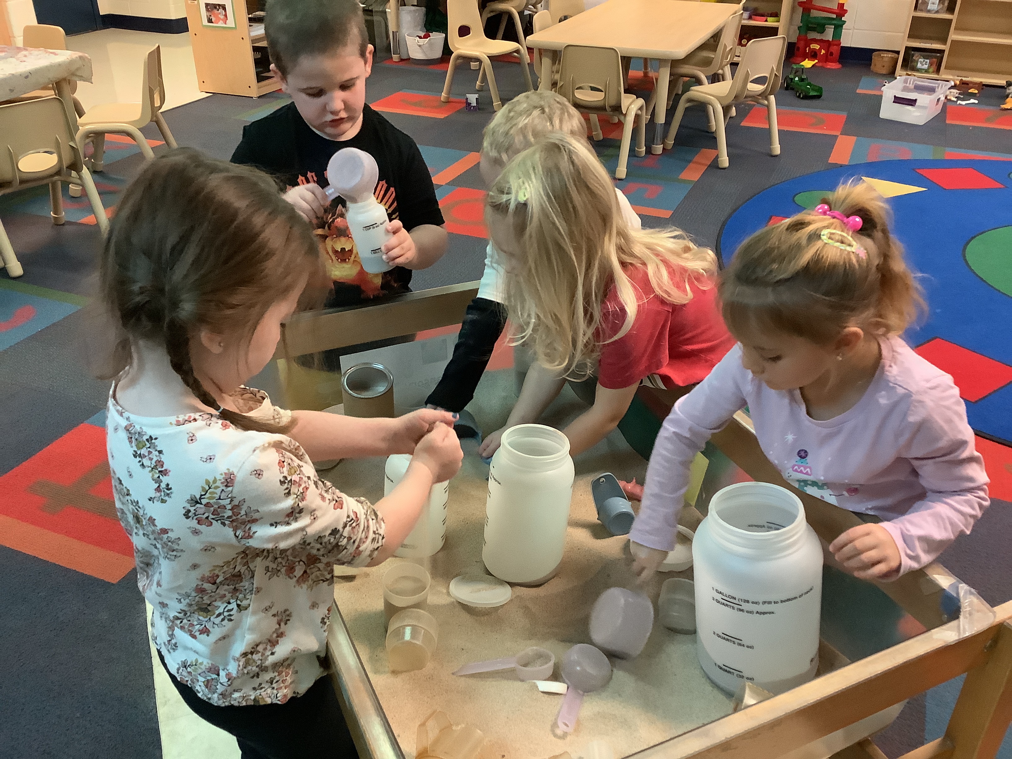 Sand in the sensory table